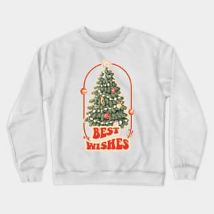 Best wishes Christmas Tree Retro Vintage Crewneck Sweatshirt